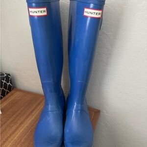 Hunter Royal Blue Tall Women’s Rain Boots Excellent Condition Size 7